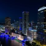 Aerial Drone Picture of Tampa Florida at Night